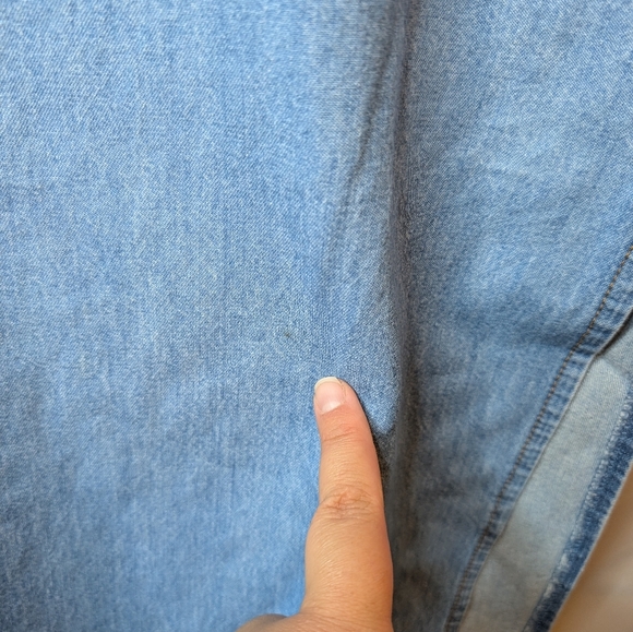 Vintage 90s Only Denim Size 20 Smock Overall Shift Style Dress - Picture 9 of 11